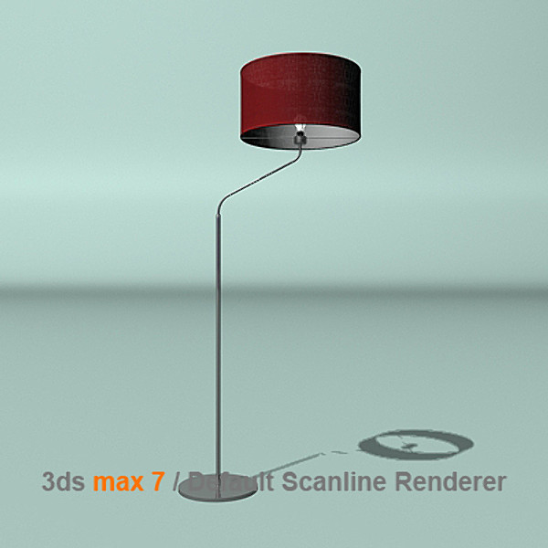 modern standing lamp 3d 3ds - massive standing lamp by lajhar