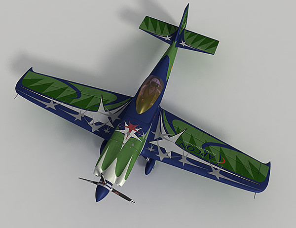 mxs-r acrobatic aircraft mxs 3d model - MXS-R acrobatic aircraft by alienpioneer