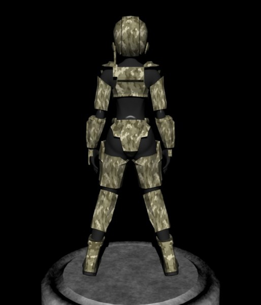 combat armour female body 3ds - Female Combat Armour by ChrisStolze