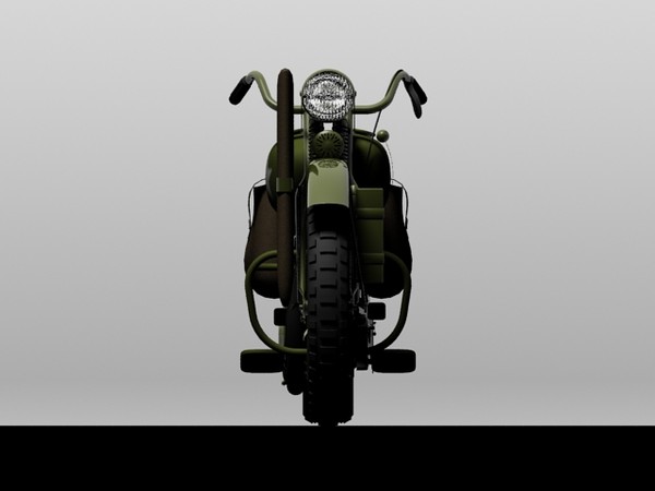 harley-davidson wla 3d obj - Harley-Davidson WLA 1942 WWII by Gonzo_3d