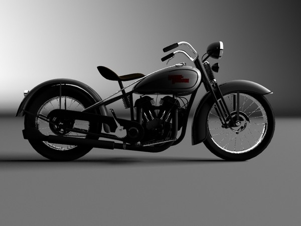 3ds max harley davidson vl - Harley-Davidson VL 1934 by Gonzo_3d