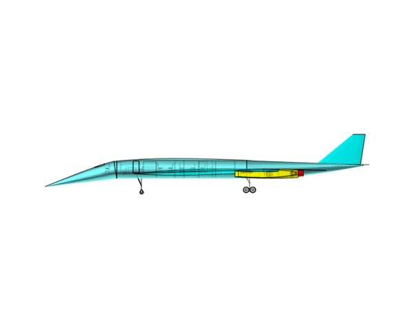 3ds tupolev tu-444 supersonic business jet - Tupolev Tu-444 Supersonic Business Jet Assembly Model by RodgerSaintJohn
