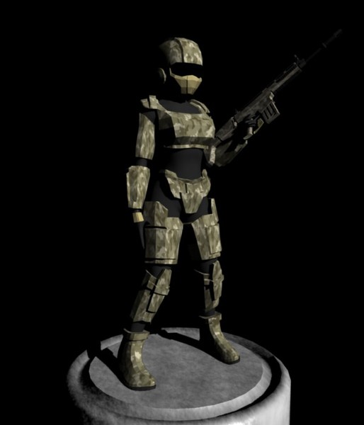 combat armour female body 3ds - Female Combat Armour by ChrisStolze