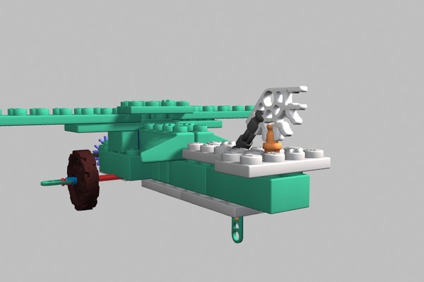 3d model knex lego pieces plane - Knex_lego plane by xaritor