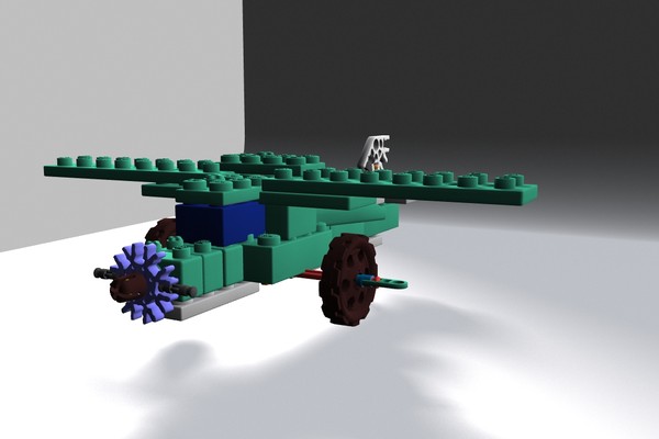 3d model knex lego pieces plane - Knex_lego plane by xaritor