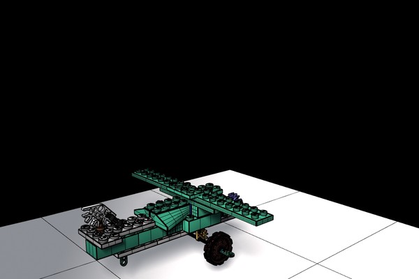 3d model knex lego pieces plane - Knex_lego plane by xaritor