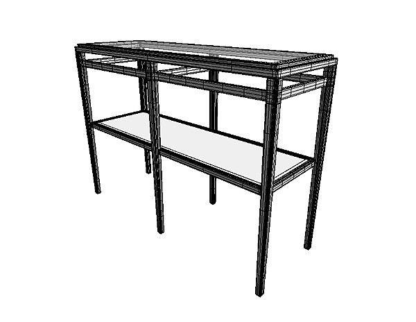 3d sidetable entourage model - Side Table by greengrassstudios