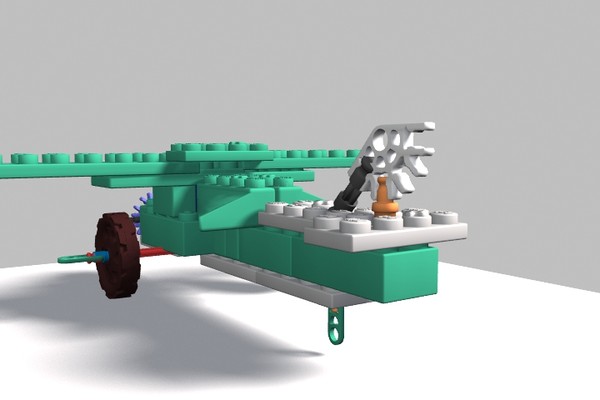 3d model knex lego pieces plane - Knex_lego plane by xaritor