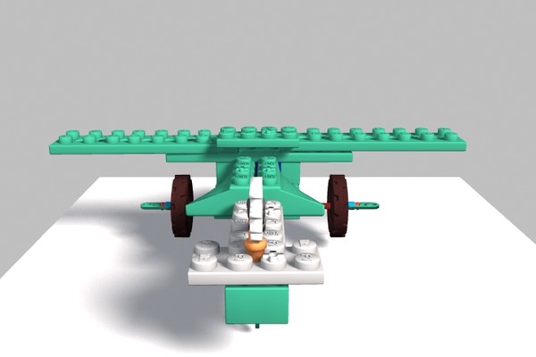 3d model knex lego pieces plane - Knex_lego plane by xaritor