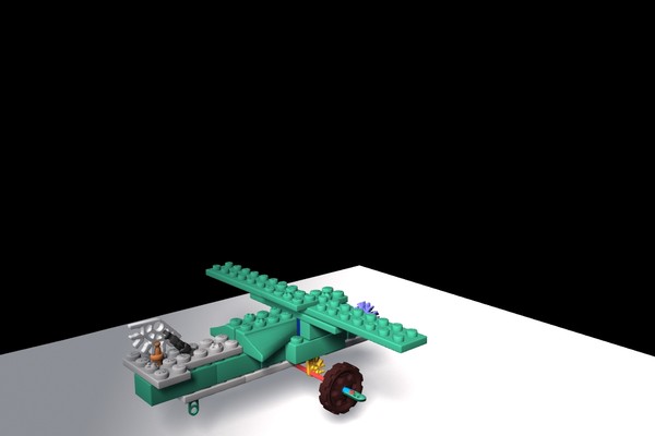 3d model knex lego pieces plane - Knex_lego plane by xaritor