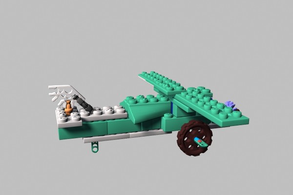 3d model knex lego pieces plane - Knex_lego plane by xaritor