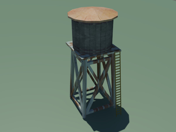 water tower 3d max - water tower1.max by Animation Anchor Line