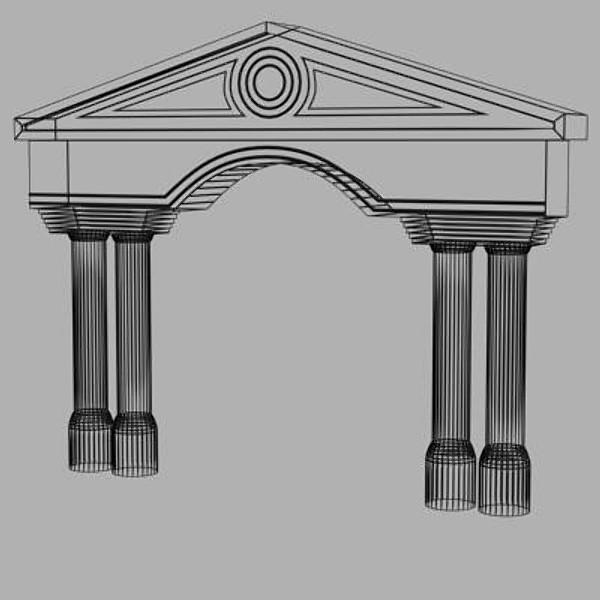free main entry 3d model - Main Entry_04 by sabah_au
