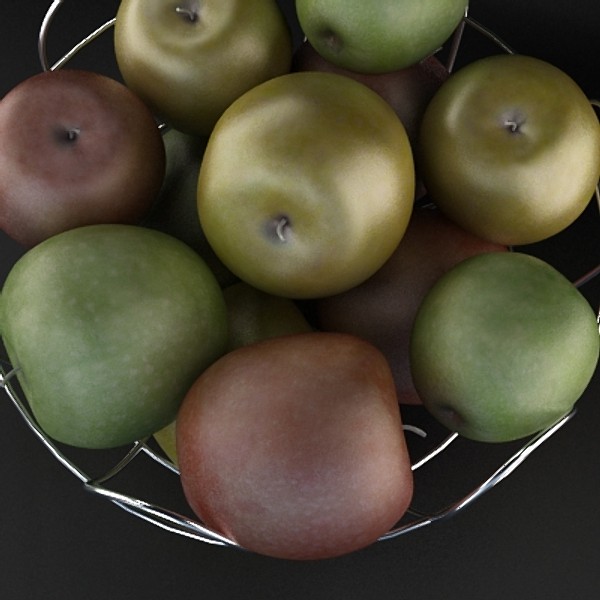 3d apples basket model - Basket apple... by MilosJakubec