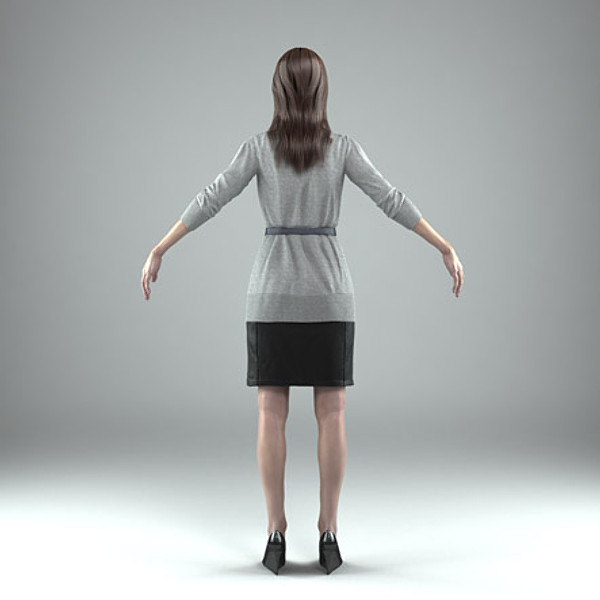 3d digital double mentalray model - BWom0004-HD2-CS by axyzdesign