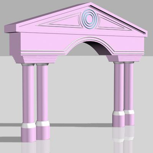 free main entry 3d model - Main Entry_04 by sabah_au