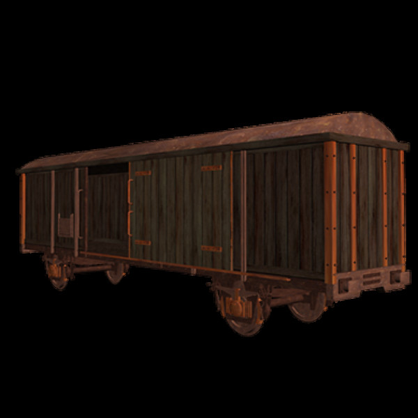 old wagons 3d model - 3 Old Railway Cars / Wagons... by utanmaz