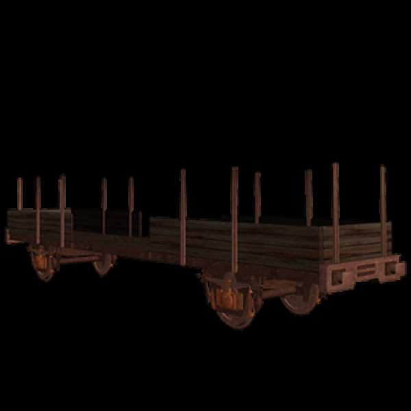 old wagons 3d model - 3 Old Railway Cars / Wagons... by utanmaz