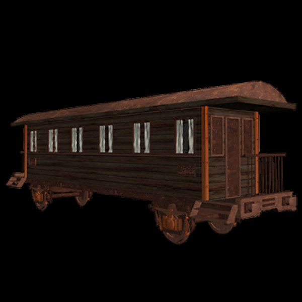 old wagons 3d model - 3 Old Railway Cars / Wagons... by utanmaz