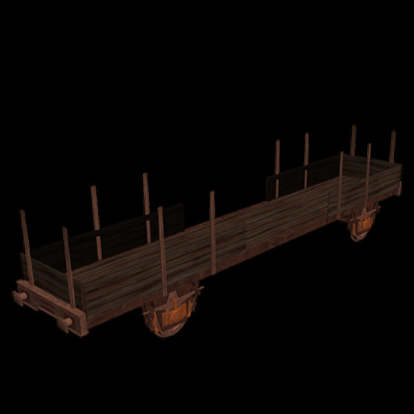 old wagons 3d model - 3 Old Railway Cars / Wagons... by utanmaz