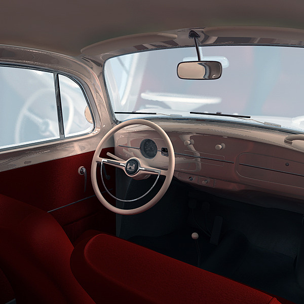volkswage beetle herbie 3d model - Volkswagen Beetle Herbie by NesAn Studio