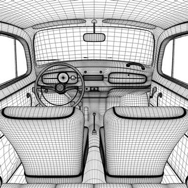 volkswage beetle herbie 3d model - Volkswagen Beetle Herbie by NesAn Studio