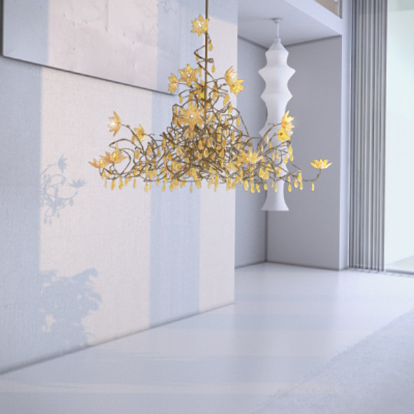 jewel chandelier hl15 amber 3d model - Harco Loor Jewel Chandelier HL15 Amber by RTEwork