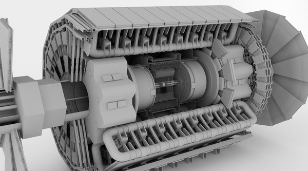 3d large hadron collider - model - Large Hadron Collider (LHC) - ATLAS by Tornado Studio