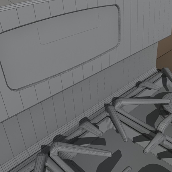 gas range 3d model - range_3 by monkeyodoom