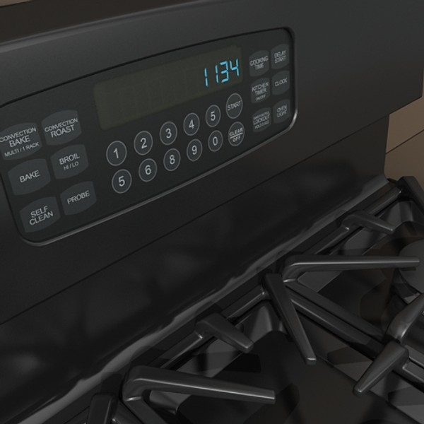 gas range 3d model - range_3 by monkeyodoom