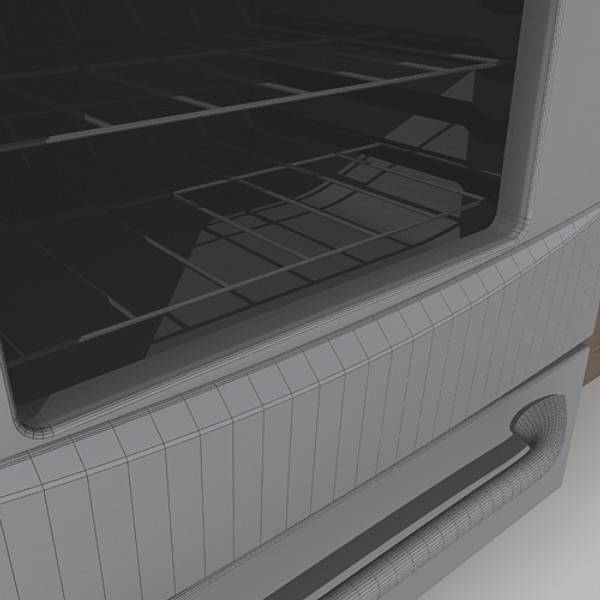 gas range 3d model - range_3 by monkeyodoom