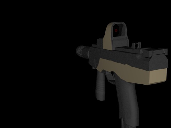 steyr tmp machine pistol 3d model - TMP machine pistol + attachments by ChrisStolze