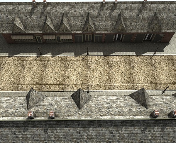 medieval town c4d - Medieval town by ERLHN