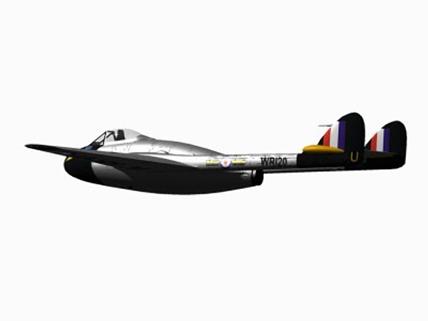 3d havilland vampire jet fighter - De Havilland Vampire FB9 by pbratt
