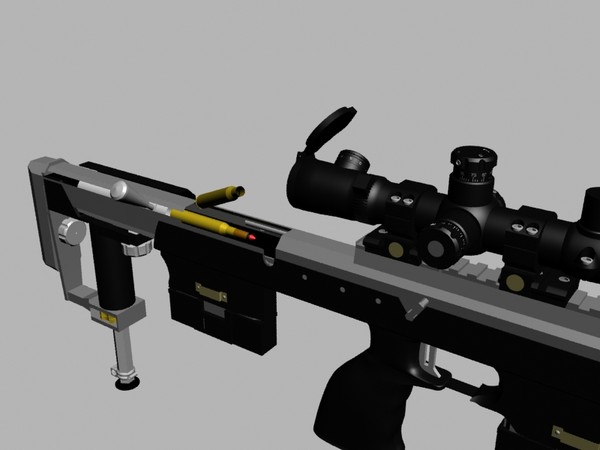 3d dsr-1 sniper rifle leupold - DSR-1 Sniper Rifle with Leupold Mark 4 & Yukon NV Scope... by Imagetek3D
