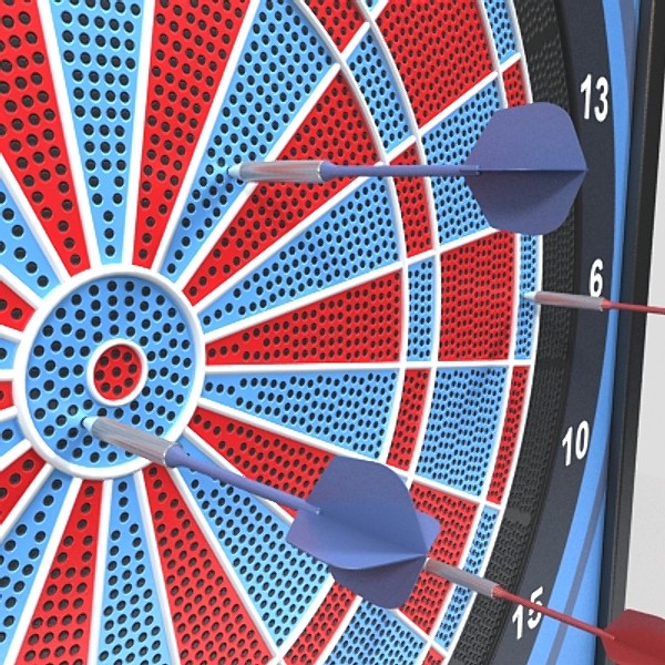 3d model arcade dart board - arcade darts by monkeyodoom