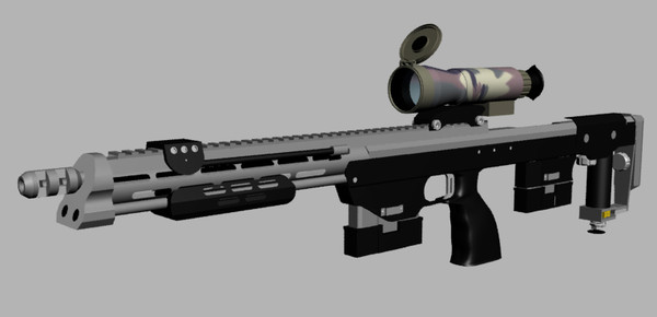 3d dsr-1 sniper rifle leupold - DSR-1 Sniper Rifle with Leupold Mark 4 & Yukon NV Scope... by Imagetek3D