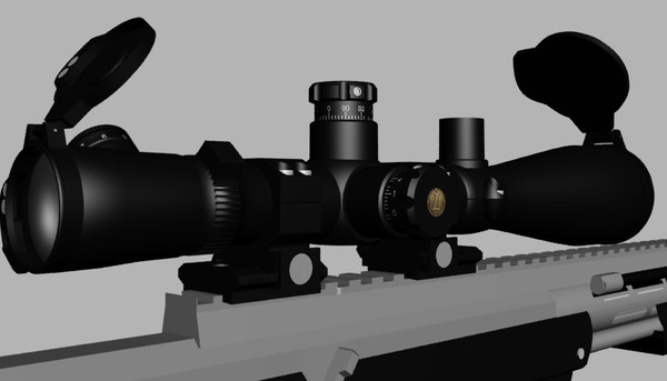 3d dsr-1 sniper rifle leupold - DSR-1 Sniper Rifle with Leupold Mark 4 & Yukon NV Scope... by Imagetek3D