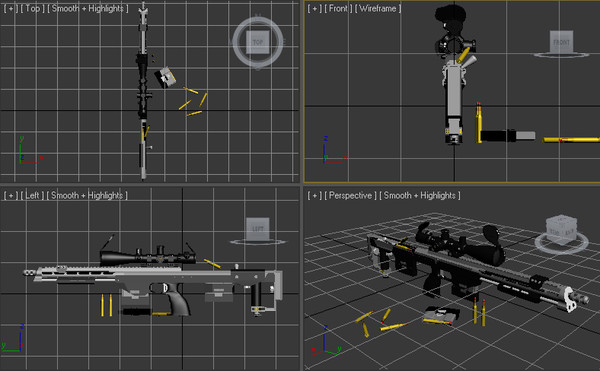 3d dsr-1 sniper rifle leupold - DSR-1 Sniper Rifle with Leupold Mark 4 & Yukon NV Scope... by Imagetek3D