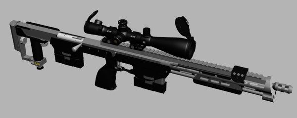 3d dsr-1 sniper rifle leupold - DSR-1 Sniper Rifle with Leupold Mark 4 & Yukon NV Scope... by Imagetek3D