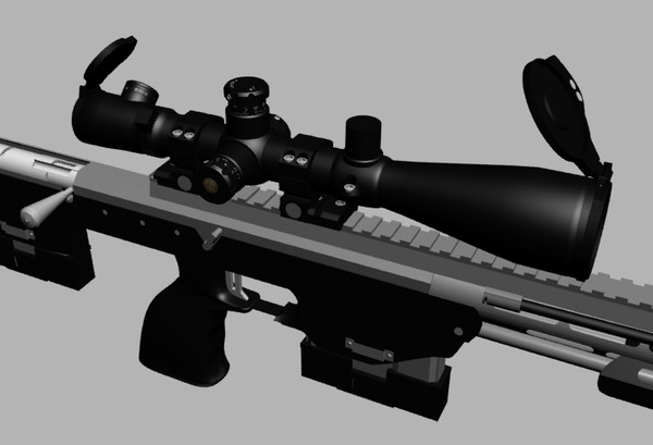 3d dsr-1 sniper rifle leupold - DSR-1 Sniper Rifle with Leupold Mark 4 & Yukon NV Scope... by Imagetek3D