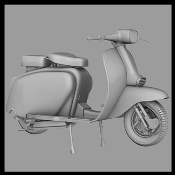 3d lambretta scooter - Lambretta Scooter by vertex_monkey