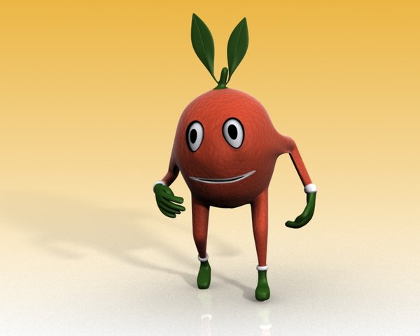 mango lemon cherry man 3d max - mango/lemon/cherry man by crymodule