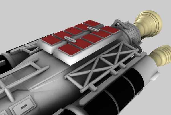mk9 hawk fighter spacecraft 3ds - MK9 Hawk Fighter Spacecraft by MattTrout