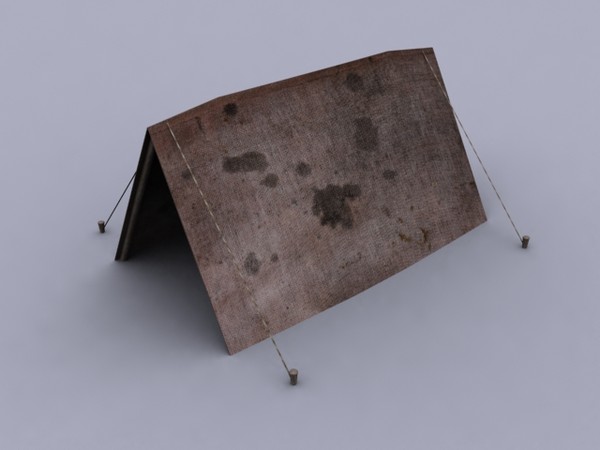 old medieval tent 3d 3ds - Old Medieval Tent by Game Model Creations
