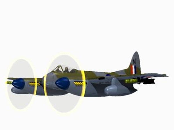 hornet haviland fighters 3d model - De Haviland Hornet F3 by pbratt