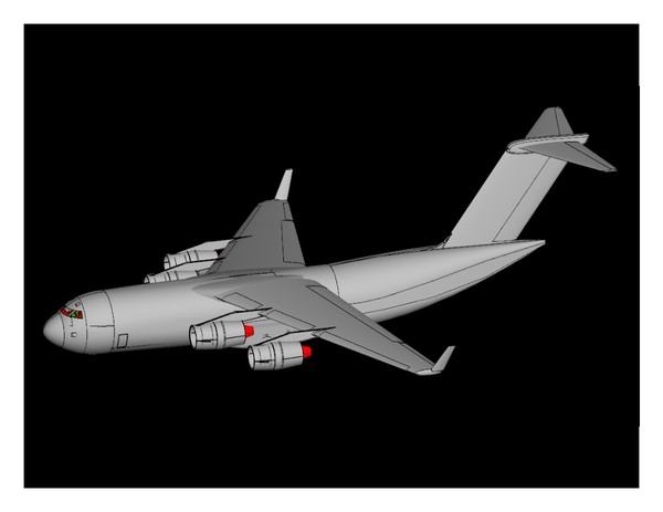cargo airplane assembly dxf - Cargo_C17(REV).sat or .dwg or .3dm or .dxf by RodgerSaintJohn