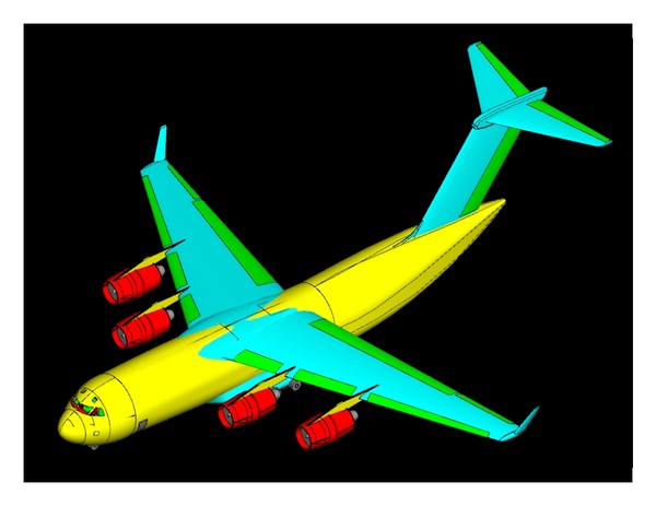 cargo airplane assembly dxf - Cargo_C17(REV).sat or .dwg or .3dm or .dxf by RodgerSaintJohn