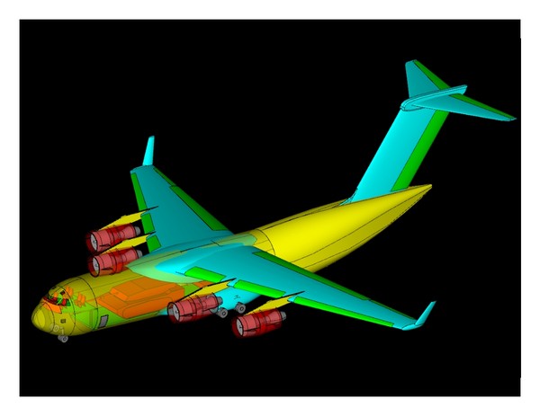 cargo airplane assembly dxf - Cargo_C17(REV).sat or .dwg or .3dm or .dxf by RodgerSaintJohn
