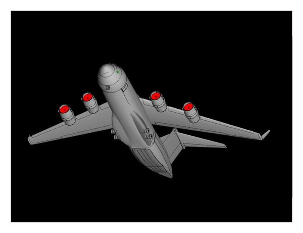 cargo airplane assembly dxf - Cargo_C17(REV).sat or .dwg or .3dm or .dxf by RodgerSaintJohn